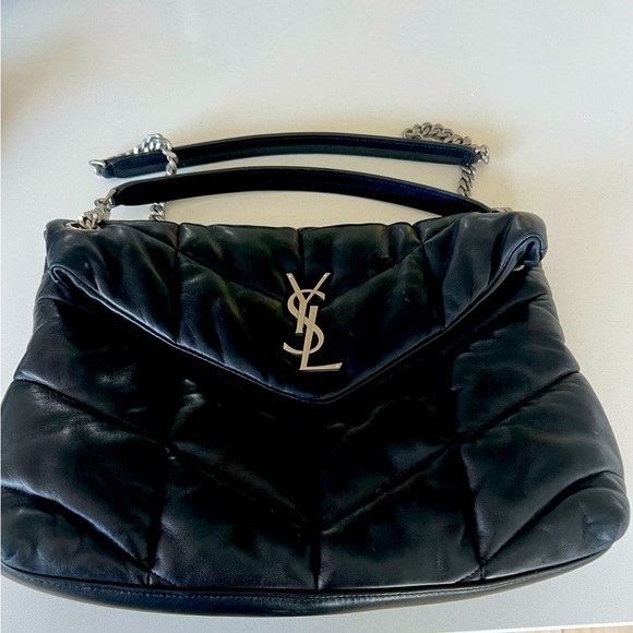 YSL Medium Black Loulou Puffer Bag - Picture 8 of 9